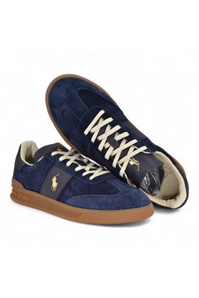 Sneaker uomo in camoscio colore blu. POLO RALPH LAURENT | 80997370-7002